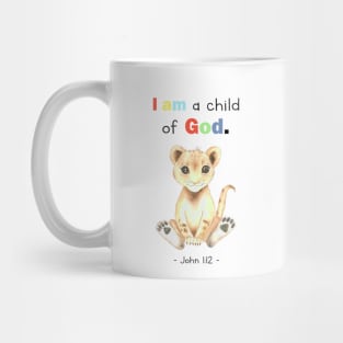 John 1 12, I am a child of god, kids design Mug